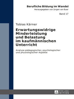 cover image of Erwartungswidrige Minderleistung und Belastung im kaufmännischen Unterricht